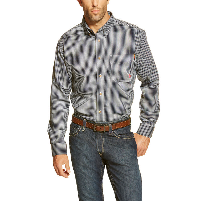Ariat Hemden Herren - Fr Basic Work Blau/Grau ( JCOIT-3746 )